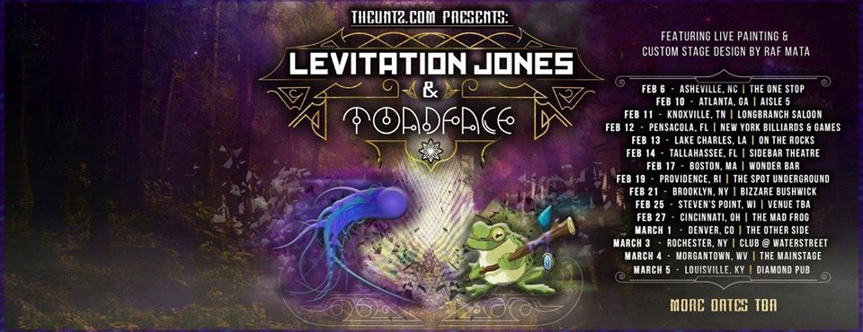 Levitation Jones x Toadface tour