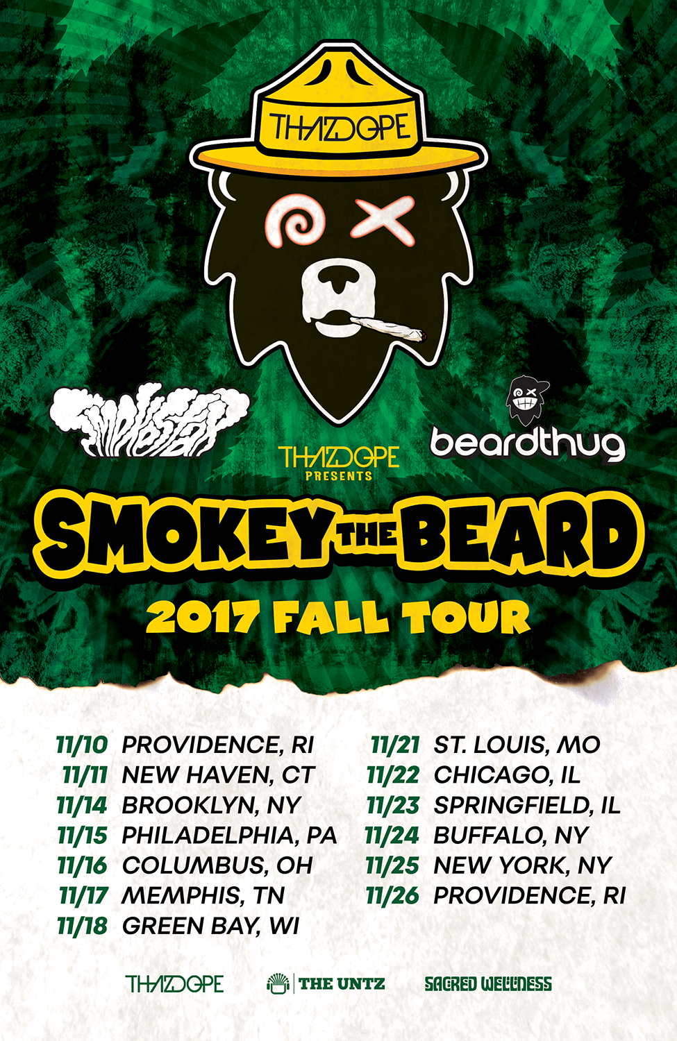 Smokey The Beard tour