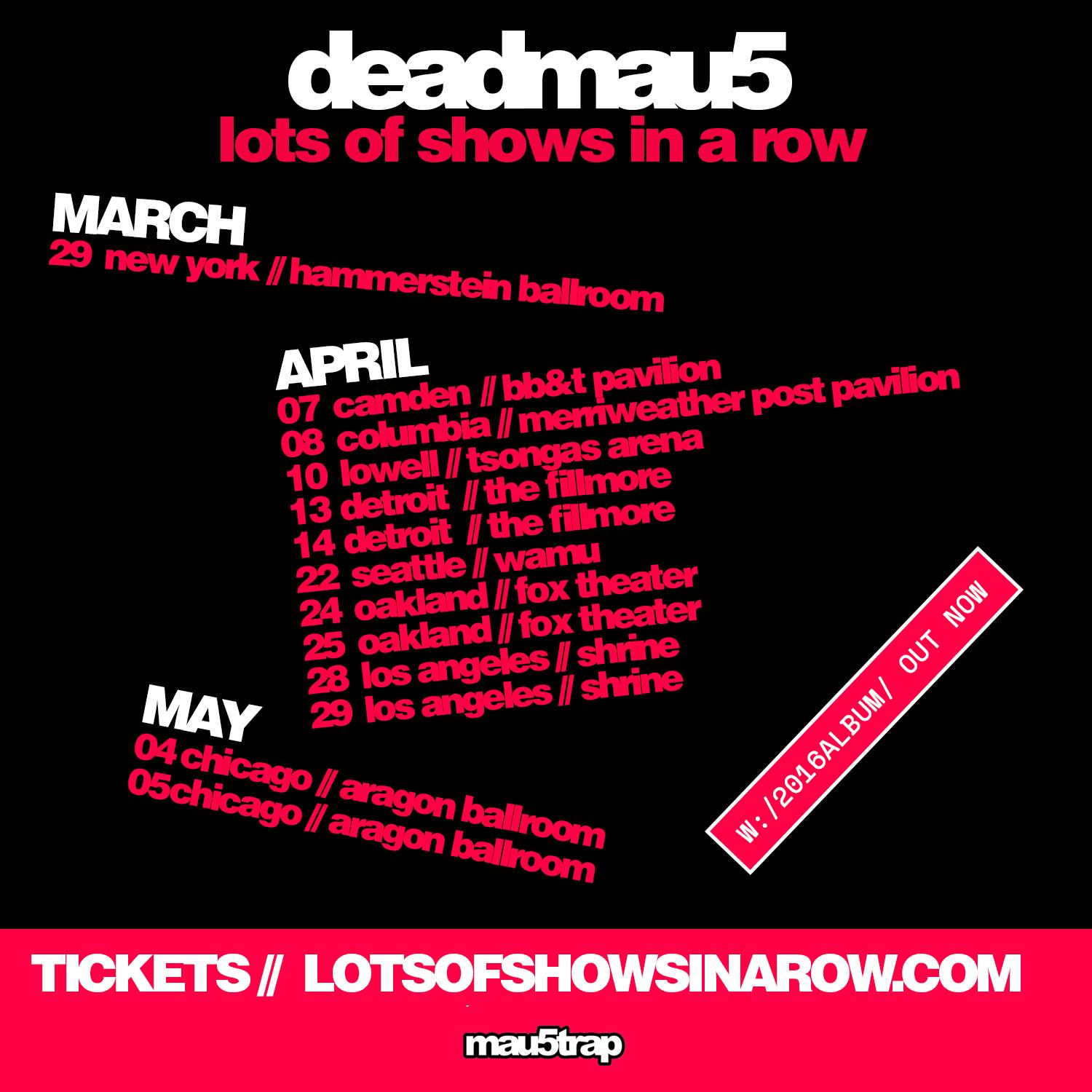 Deadmau5 Fox Theater Oakland 3 Nights Oakland Ca Tickets