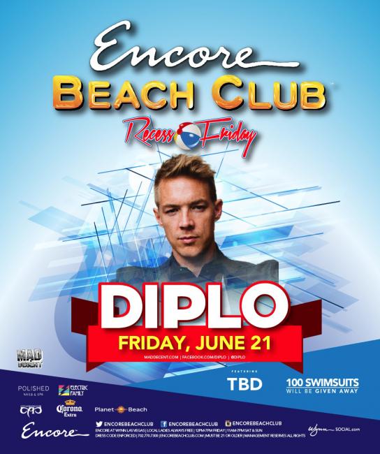 Diplo @ Encore Beach Club (06-21-2013) (Las Vegas, NV) | Tickets