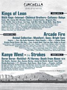 Coachella Music Featival: 2011 Lineup Revealed Preview