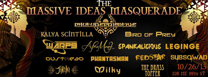 The Massive ideas Masquerade - Top 10 Halloween 2013 EDM Events