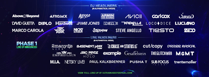 Ultra reveals Phase 1 lineup
