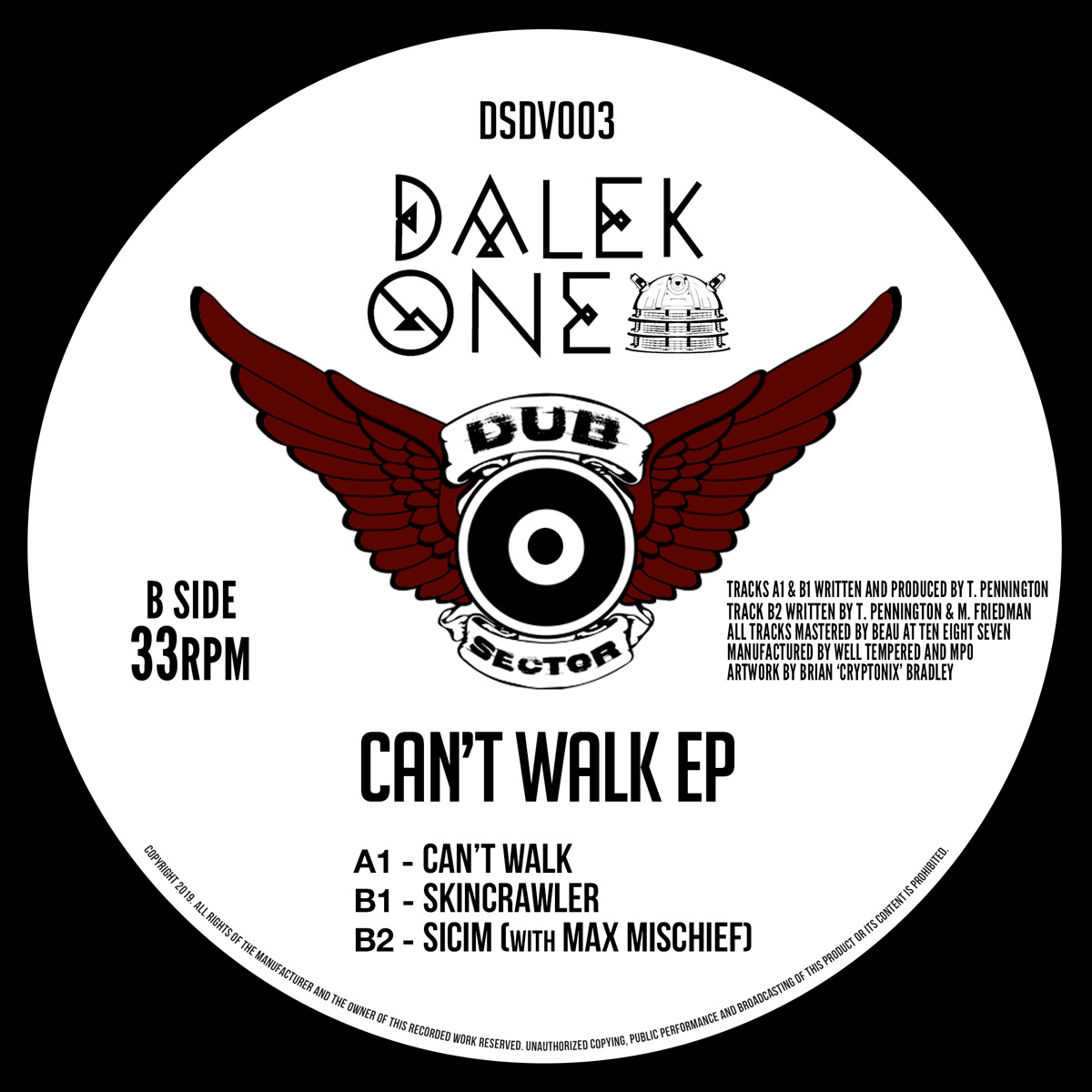 Dalek One - Can't Walk EP