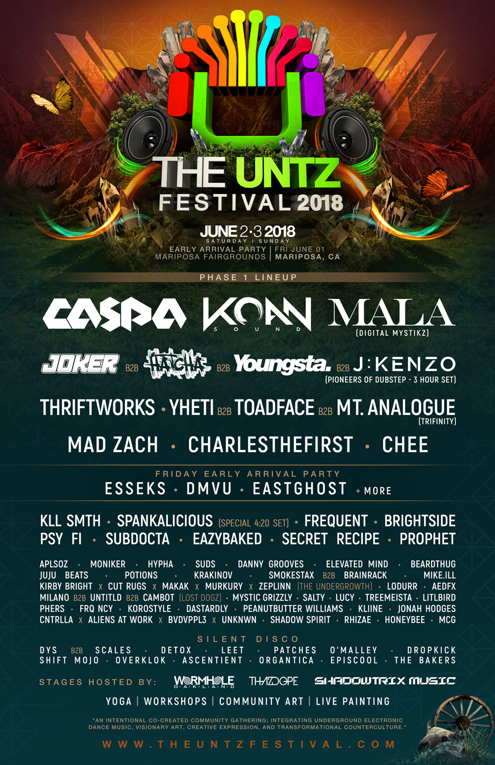 The Untz Festival 2018 lineup is here! Early Bird tickets on-sale now.
