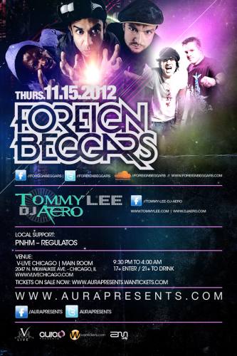 Foreign Beggars + Tommy Lee & DJ Aero @ V-Live