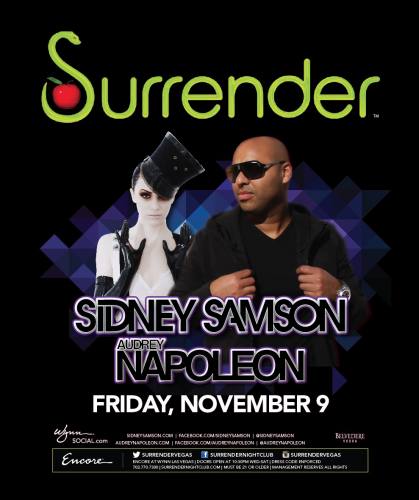 Sidney Samson & Audrey Napolean @ Surrender Nightclub