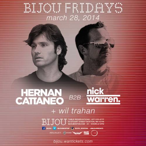 Hernan Cattaneo & Nick Warren @ Bijou Nightclub