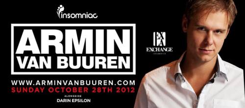 Armin Van Buuren by Insomniac at Exchange L.A.  Sunday, 28 October 2012
