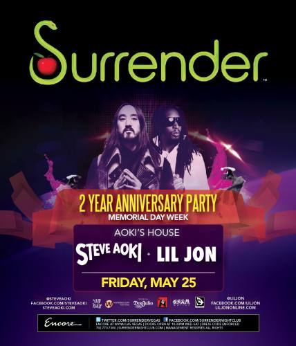 Steve Aoki & Lil Jon @ Surrender (5/25/12)