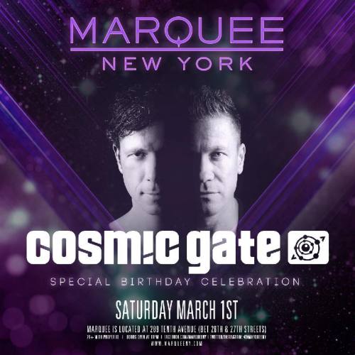 Cosmic Gate @ Marquee NYC