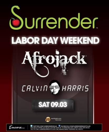 Surrender presents Afrojack and Calvin Harris