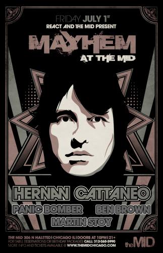 Hernan Cattaneo, Panic Bomber, Ben Brown at The Mid Chicago (No Cover)