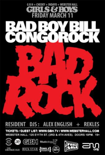 Girls & Boys presents w/ BAD BOY BILL + CONGOROCK