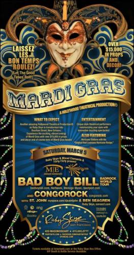 Mardi Gras w/ Bad Boy Bill and Congorock