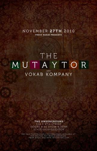 The Mutaytor and Vokab Company @ The Undergorund