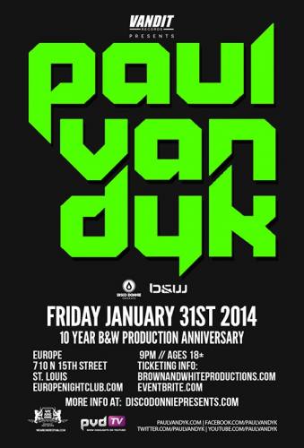 Paul van Dyk @ Club Europe (01-31-2014)
