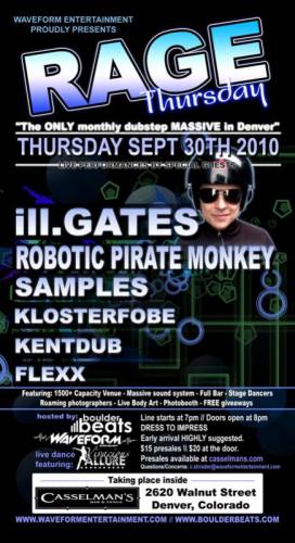 RAGE Thursday - iLL.GATES, Robotic Pirate Monkey, Ben Samples