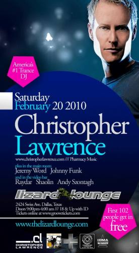 Christopher Lawrence @ Lizard Lounge