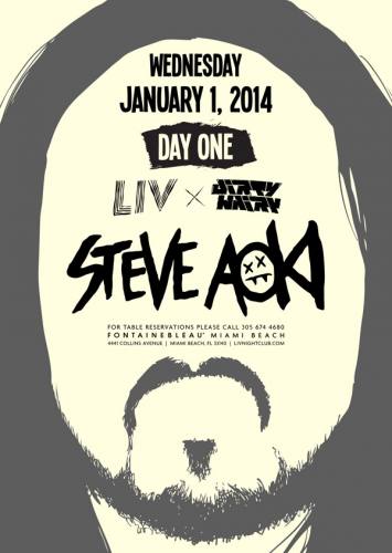 Steve Aoki @ LIV Nightclub (01-01-2014)