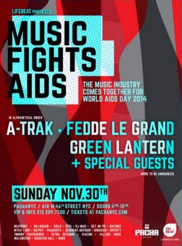 Music Fights Aids w/ A-Trak & more @ Pacha NYC