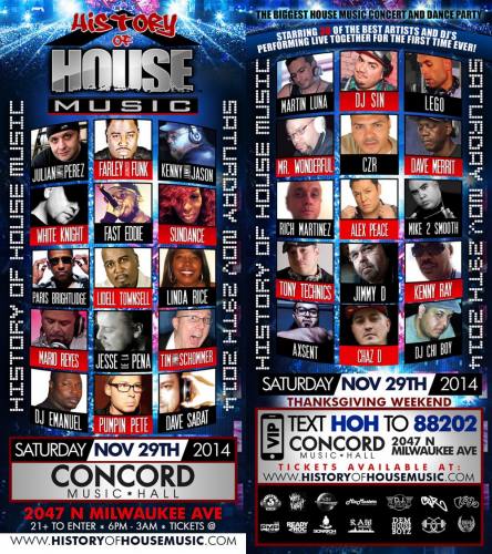 11.29 - History of House 2014 - Concord Music Hall