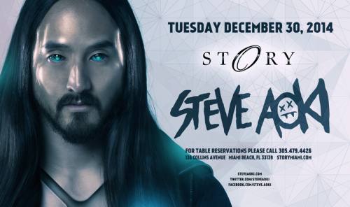 Steve Aoki @ STORY Miami (12-30-2014)