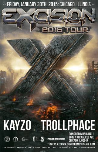 Excision - Kayzo - Trollphace @ Concord Music Hall