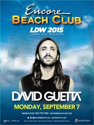 David Guetta @ Encore Beach Club (09-07-2015)