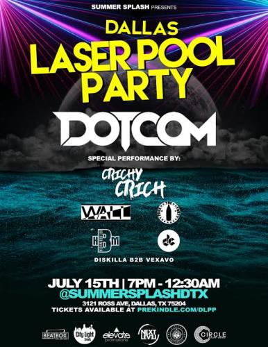 Dallas Laser Pool Party with DOTCOM