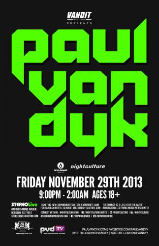 Paul van Dyk @ Stereo Live (11-29-2013)