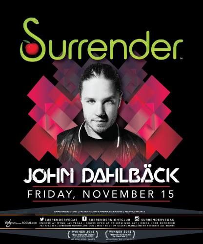 John Dahlback @ Surrender Nightclub (11-15-2013)