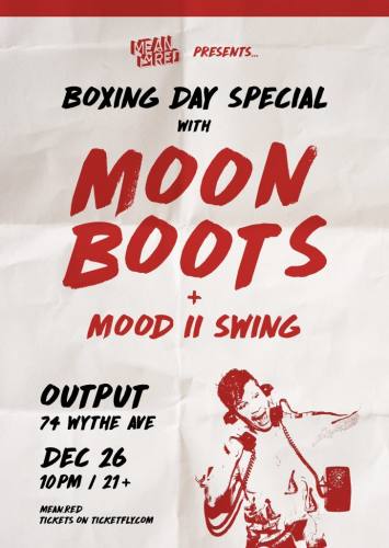 Boxing Day Special with Moon Boots, Mood II Swing