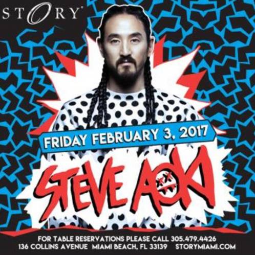 Steve Aoki @ STORY Miami (02-03-2017)