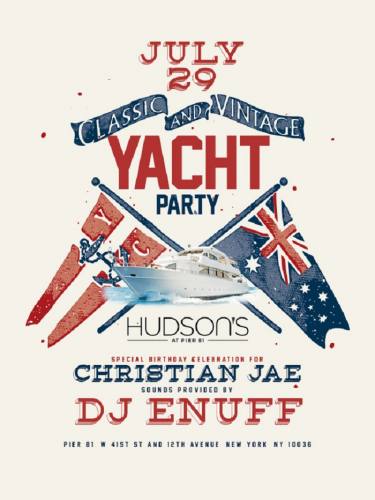Old School Classic & Vintage Yacht Party w/ Dj Enuff & Christian Jae