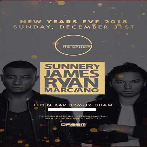 Sunnery James Ryan Marciano NYE 2018 at The Gallery at Dream Hotel Downtown