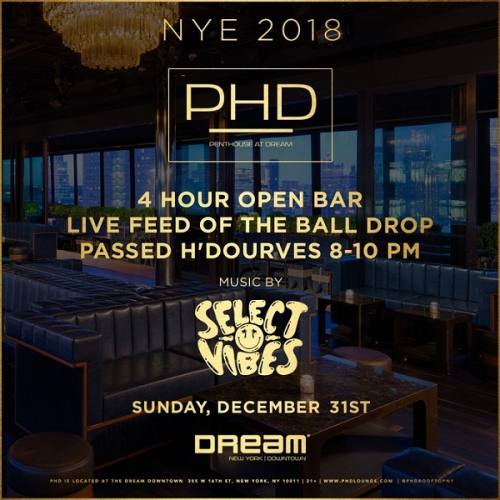Dream Downtown New Year’s Eve at PH-D