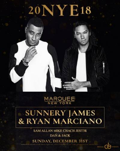 New Year’s Eve at Marquee NYC with Sunnery James and Ryan Marciano
