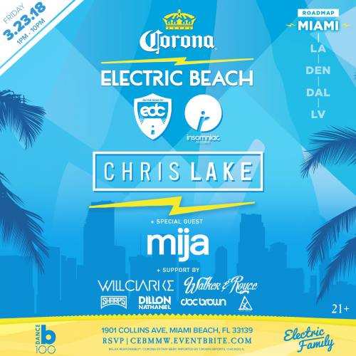 Corona Electric Beach Road To EDC featuring Chris lake, Mija, Will Clarke, Walker & Royce, and more 