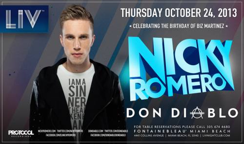 Nicky Romero @ LIV Nightclub (10-24-2013)
