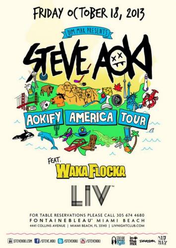 Steve Aoki @ LIV Nightclub (10-18-2013)