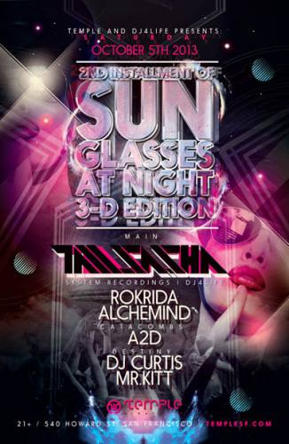 TEMPLE AND DJ4LIFE PRESENTS SUNGLASSES AT NIGHT