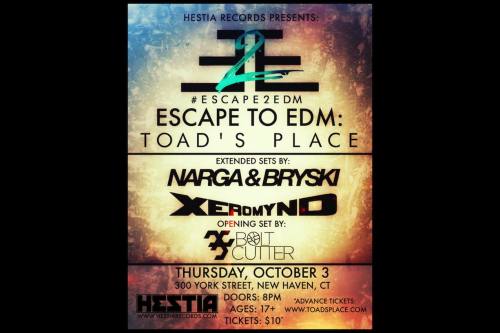 Escape To EDM: Toad's Place (Presented By Hestia Records)