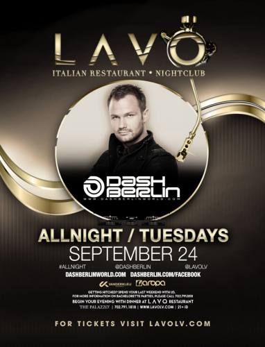 Dash Berlin @ LAVO - Las Vegas (09-24-2013)