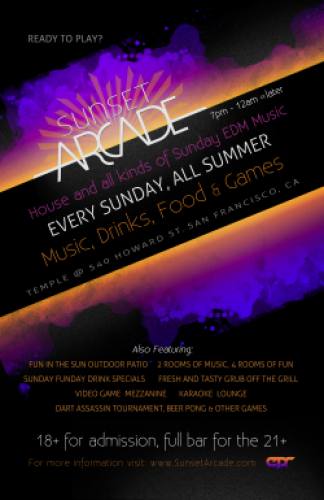 EPR & TEMPLE SF PRESENT SUNSET ARCADE at Temple