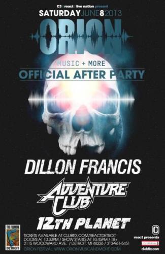 Dillon Francis, Adventure Club, 12th Planet at The Fillmore Detroit