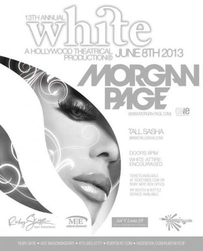 13th Annual WHITE w/ Morgan Page @ Ruby Skye