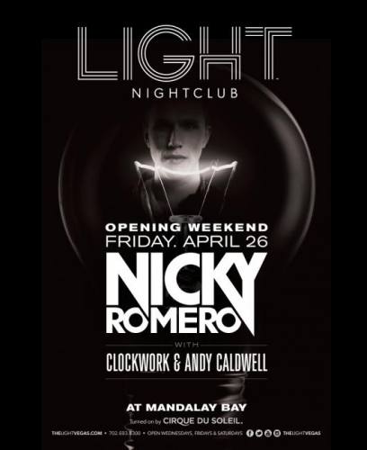 Nicky Romero w/ Clockwork & Andy Caldwell @ Light Nightclub