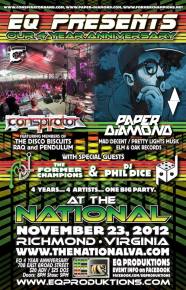 Conspirator & Paper Diamond / The National (Richmond, VA) / 11-23-2012