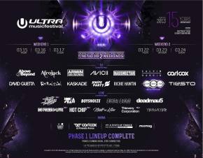 Ultra Music Festival 2013 Lineup (Phase 1)